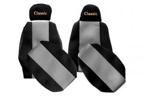 Fundas de asiento a medida CLASSIC para SCANIA G (01.2013-12.2016) - reposacabezas diferentes - grises