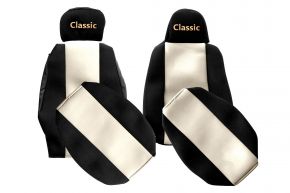 Fundas de asiento a medida CLASSIC para SCANIA R NEXTGEN (desde 01.2017) - asiento acompañante abatible - beige claro