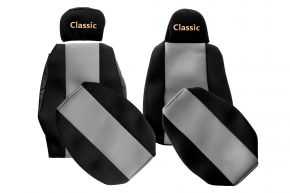 Fundas de asiento a medida CLASSIC para SCANIA S NEXTGEN (desde 01.2017) - asiento acompañante abatible - grises