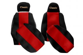 Fundas de asiento a medida CLASSIC para SCANIA R NEXTGEN (desde 01.2017) - asiento acompañante abatible - rojas