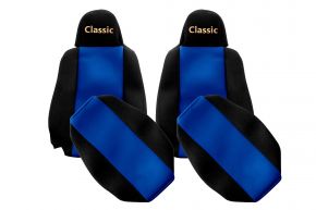 Fundas de asiento a medida CLASSIC para SCANIA G NEXTGEN (desde 01.2017) - reposacabezas estrechos - azules