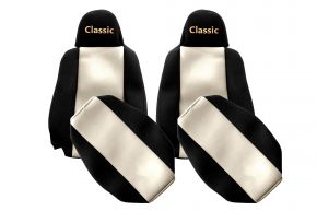 Fundas de asiento a medida CLASSIC para SCANIA G NEXTGEN (desde 01.2017) - reposacabezas estrechos - beige claro