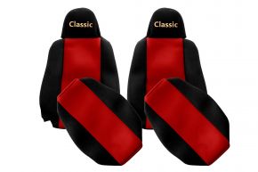 Fundas de asiento a medida CLASSIC para SCANIA G NEXTGEN (desde 01.2017) - reposacabezas estrechos - rojas