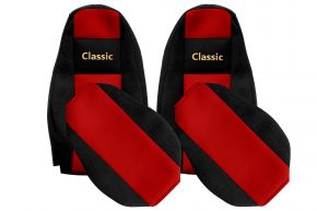 Fundas de asiento a medida CLASSIC para VOLVO FH 5 (desde 01.2020) - rojas
