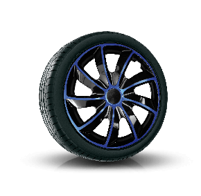 Tapacubos para VOLKSWAGEN 14", QUAD BICOLOR AZUL 4 pzs