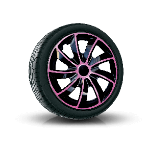 Tapacubos para RENAULT 14", QUAD BICOLOR ROSA 4 pzs