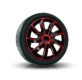 Tapacubos para MITSUBISHI 17", QUAD BICOLOR ROJO 4 pzs