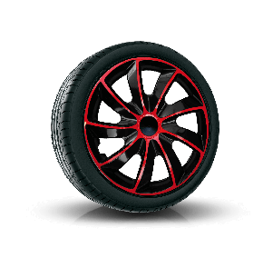 Tapacubos para CITROEN 14", QUAD BICOLOR ROJO 4 pzs