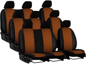 Fundas de asiento a medida Piel con impresión RENAULT TRAFIC III 9p. (2014-2020)