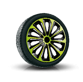 Tapacubos para MERCEDES 15", STRONG DUOCOLOR VERDE-BLANCO 4 pzs