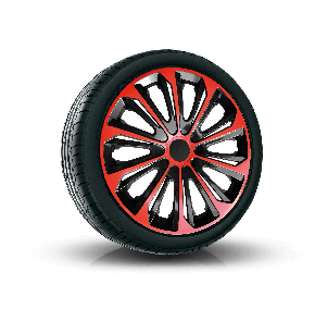 Tapacubos para HYUNDAI 16", STRONG DUOCOLOR ROJO-NEGRO 4 pzs