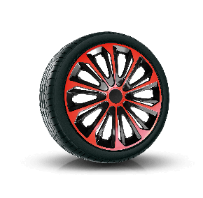 Tapacubos para CITROEN 14", STRONG DUOCOLOR ROJO-NEGRO 4 pzs