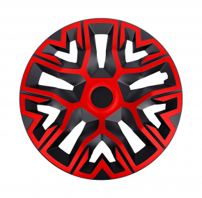 Tapacubos para NISSAN 15", THE BEST rojo-negro, 4pzs