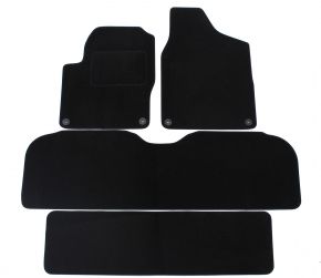 Alfombrillas de coche a medida de moqueta para Volkswagen Sharan 1994-2010 7m (7 plazas) (6 piezas)