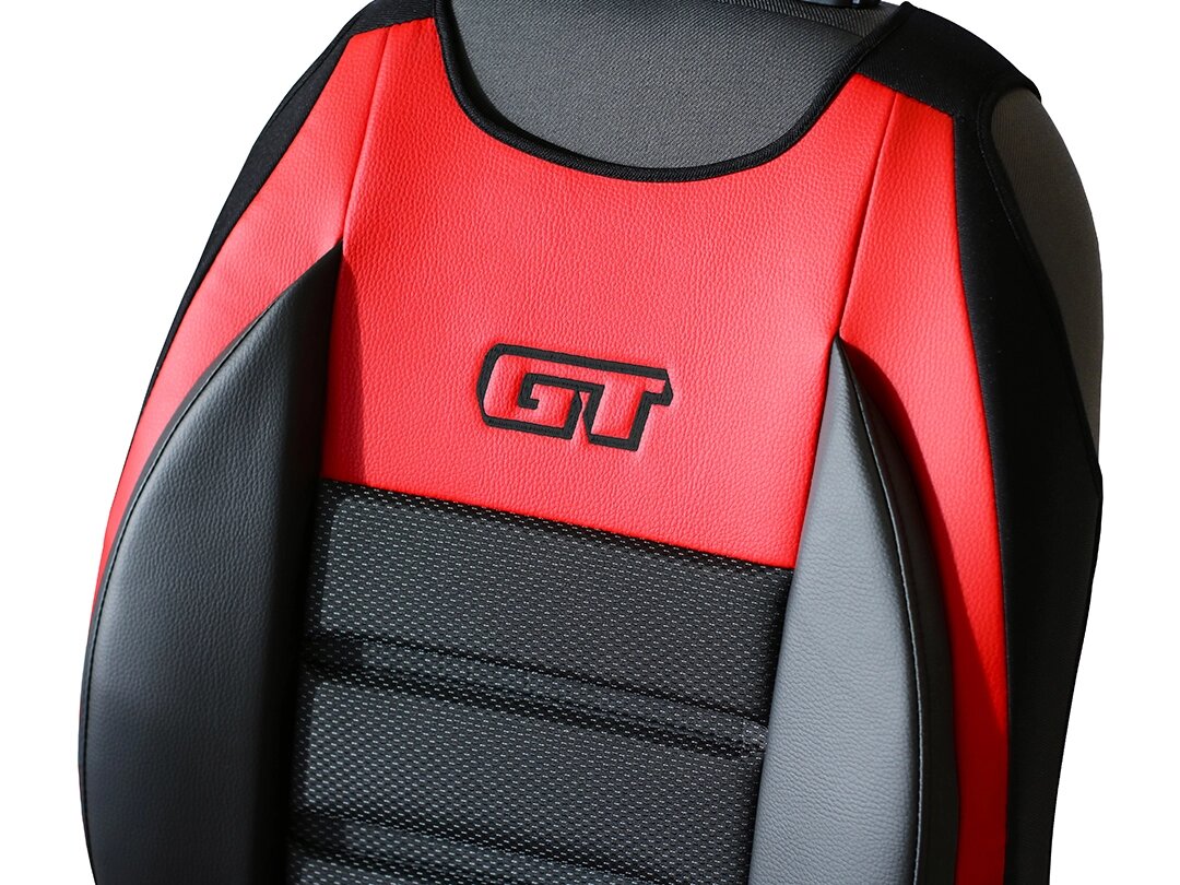 Detalle del respaldo GT Ergonomic con polipiel y tejido