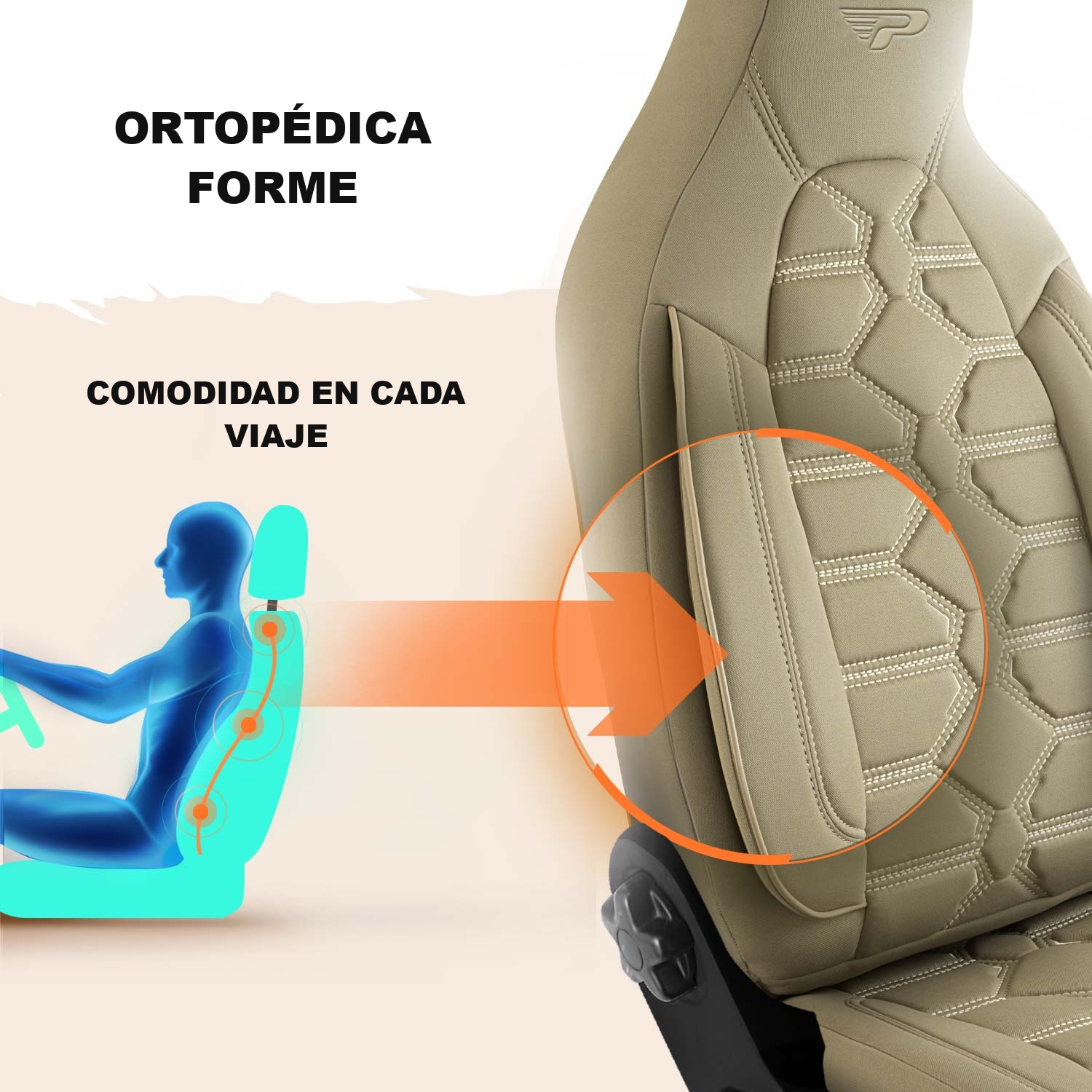Forma de las fundas de asiento Boston para comodidad durante la conducción