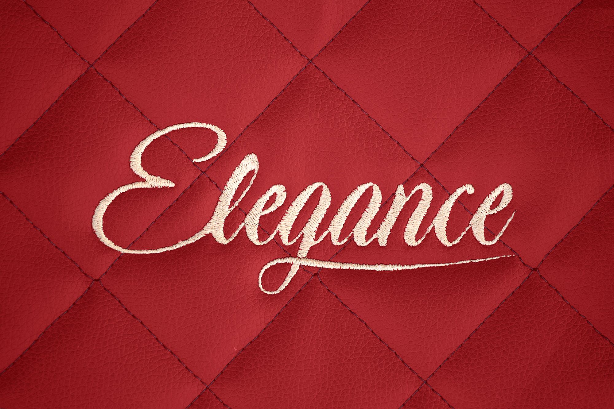Detalle del bordado Elegance: Rojo