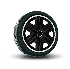 Tapacubos para MERCEDES 16", FAST LUX BLANCO-NEGRO 4 pzs